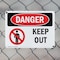 Signmission Keep Out Danger Sign, Plastic, 10in W x 7in L, 2PK OS-2PACK-DS-P-710-L-1399 - alternate 5